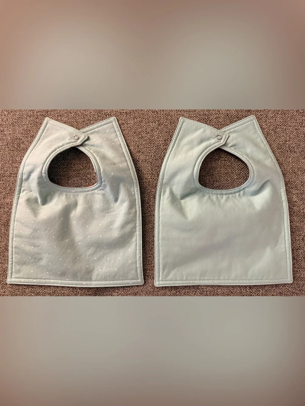 Set of 2 NEW hand-sewn bibs - Mermaid